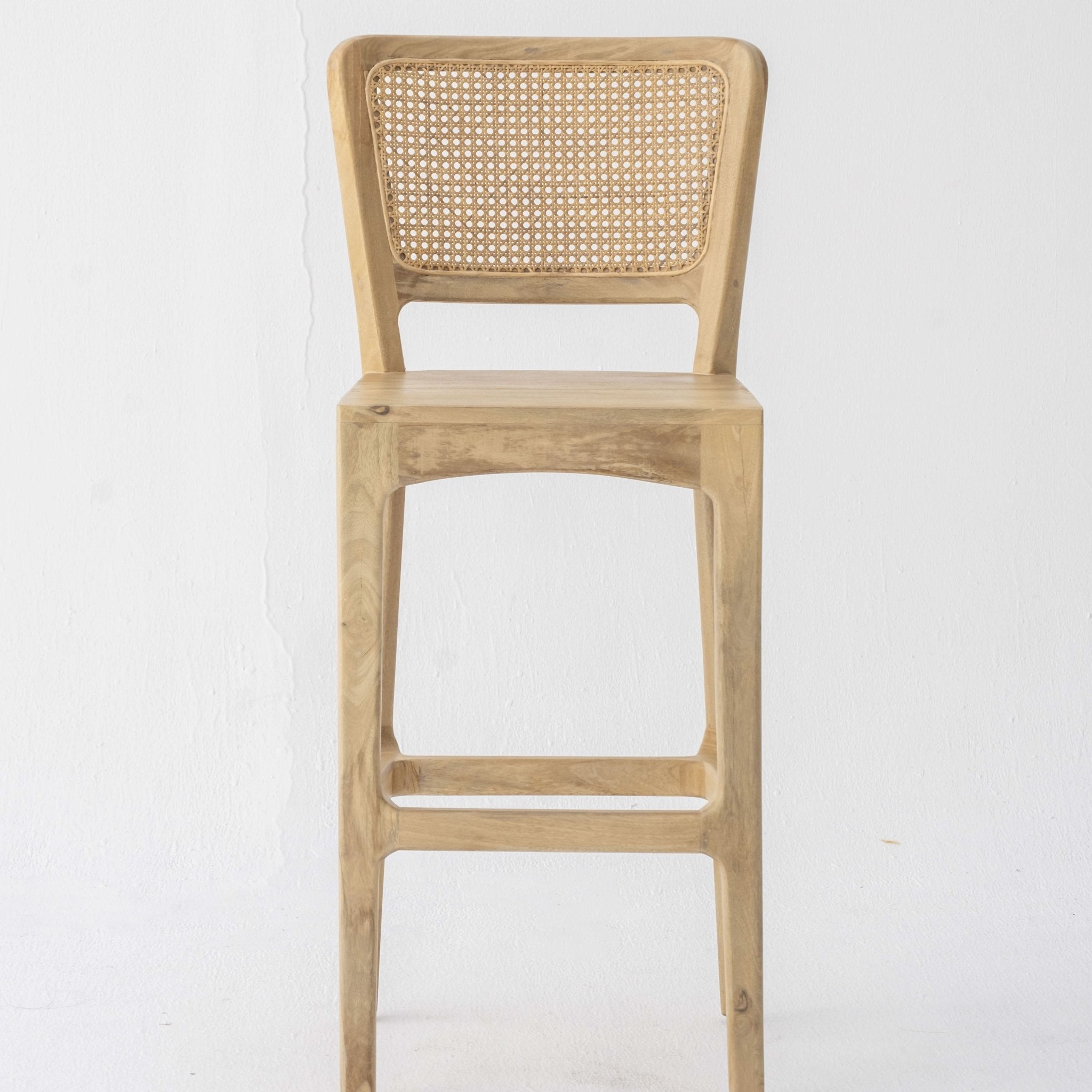 MINIMALIST MANGO WOOD BAR STOOL - Art and craft furniture
