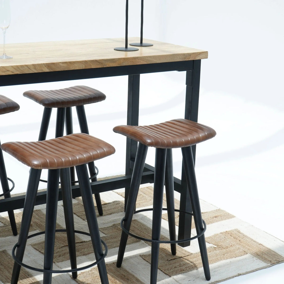Modern Mango Wood High Bar Table - Art and craft furniture