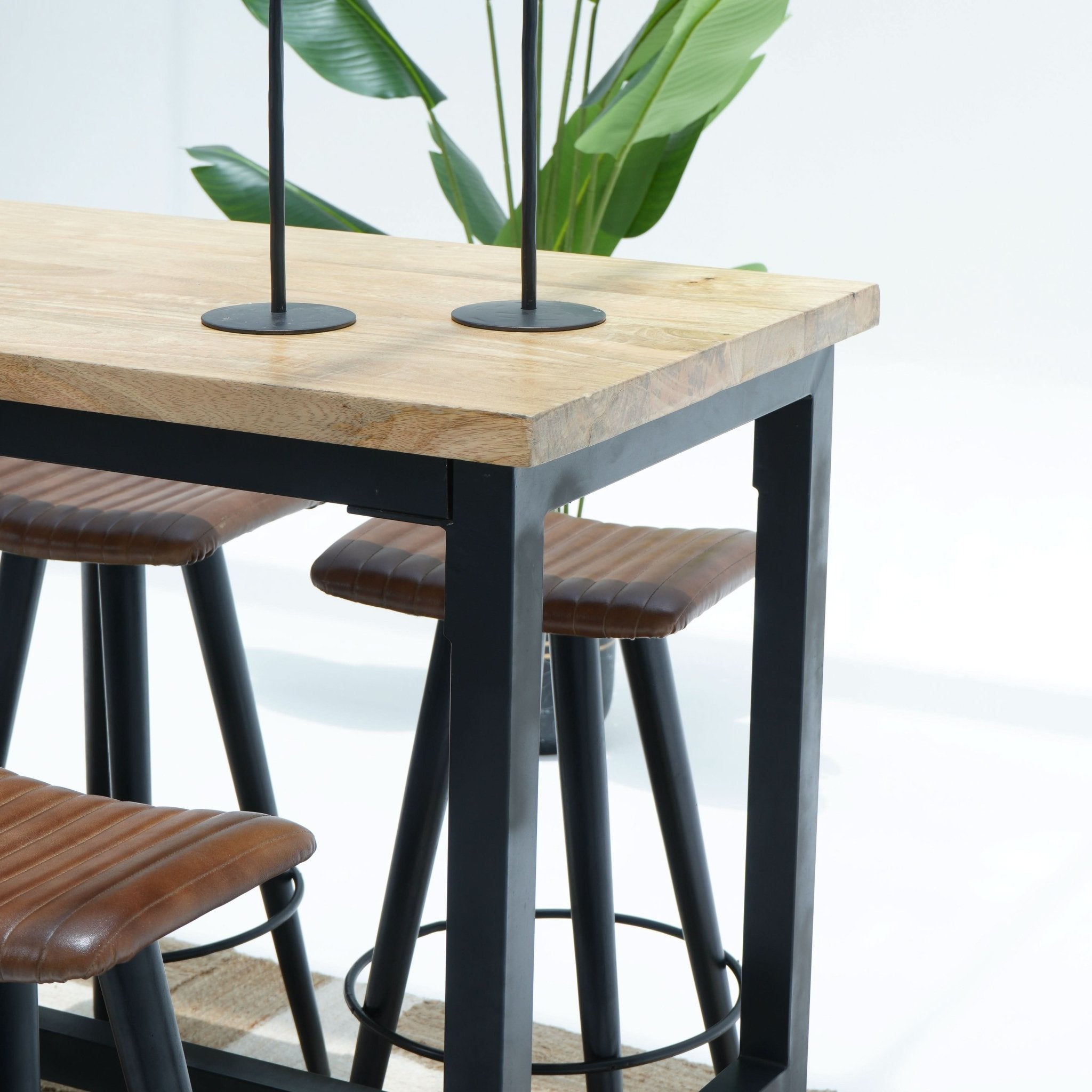MODERN MANGO WOOD HIGH BAR TABLE - Art and craft furniture