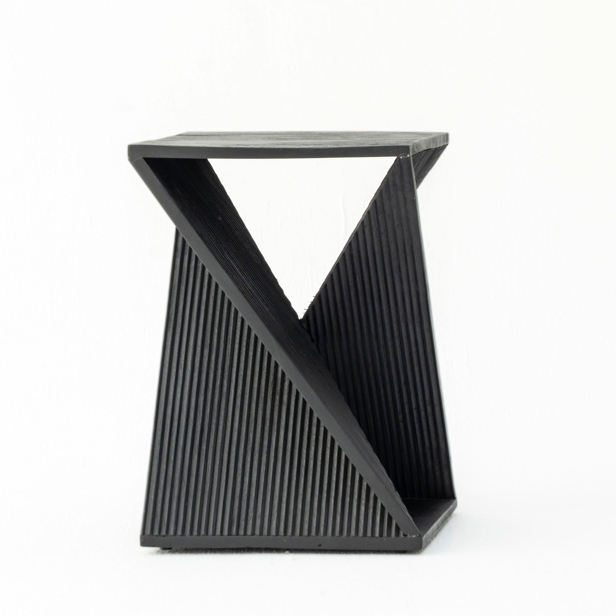 MONTERA WOODEN BLACK SIDETABLE - Art and craft furniture