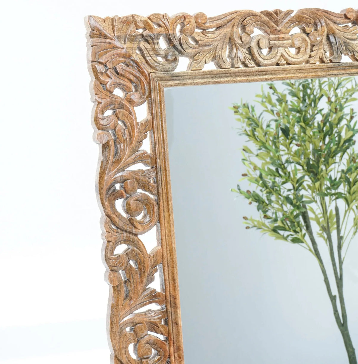 Mosaic Carved Frame Mirror - Art and craft furniture