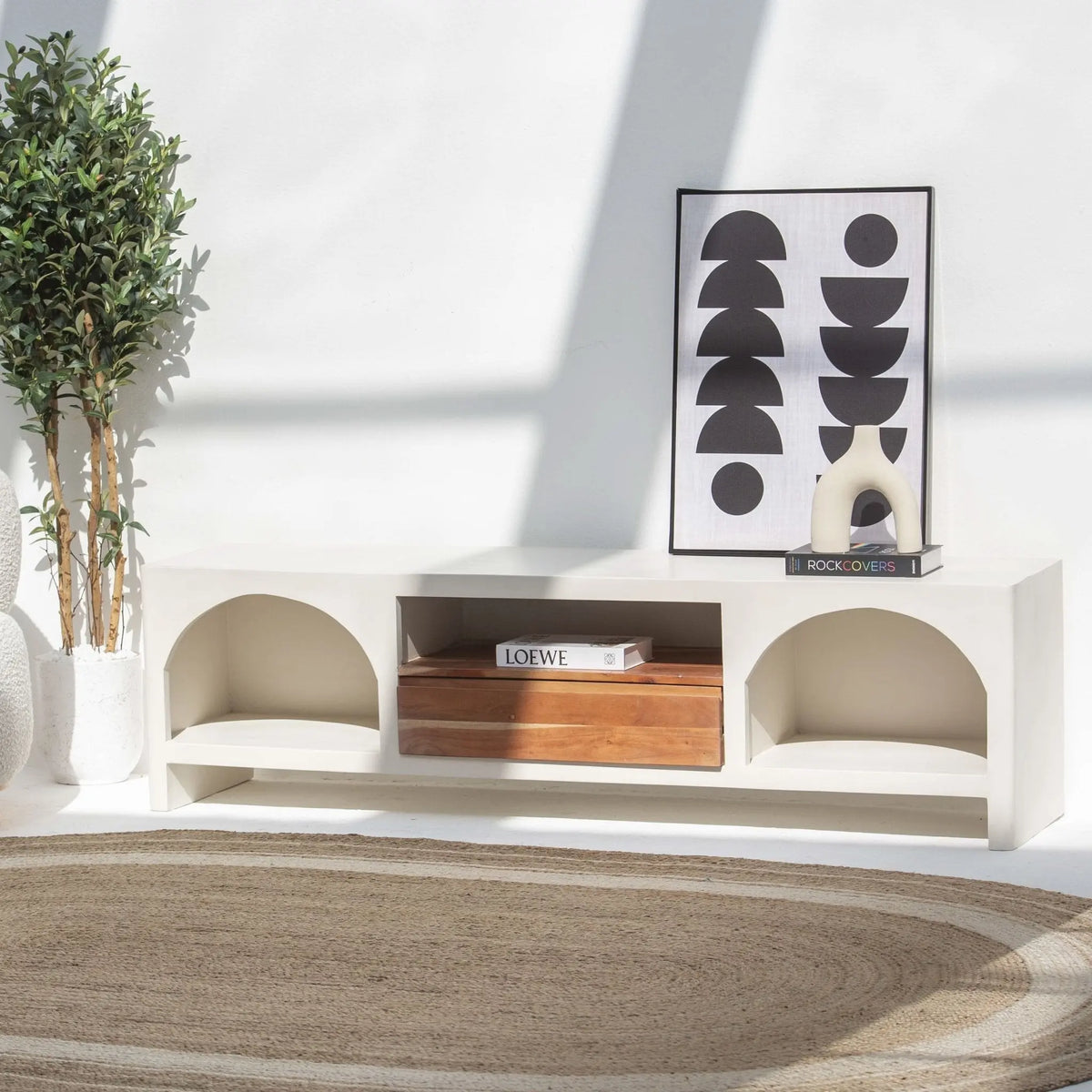 Natura Curve TV Stand - Art and craft furniture