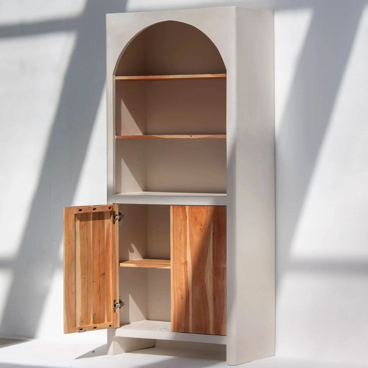 Natura Curve Wooden Book shelve - Art and craft furniture