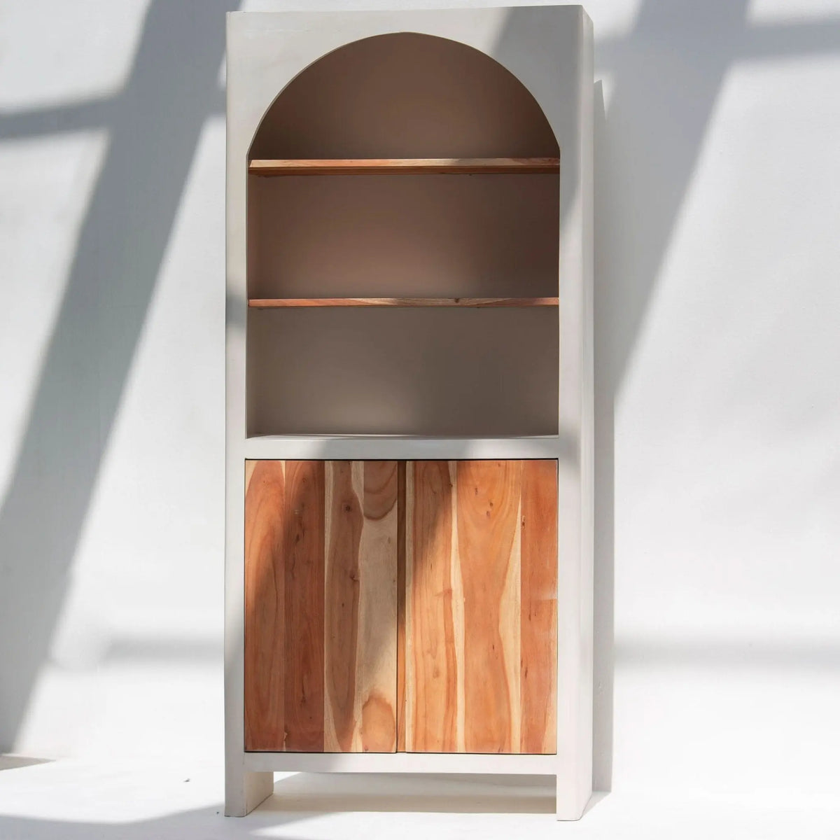 Natura Curve Wooden Book shelve - Art and craft furniture