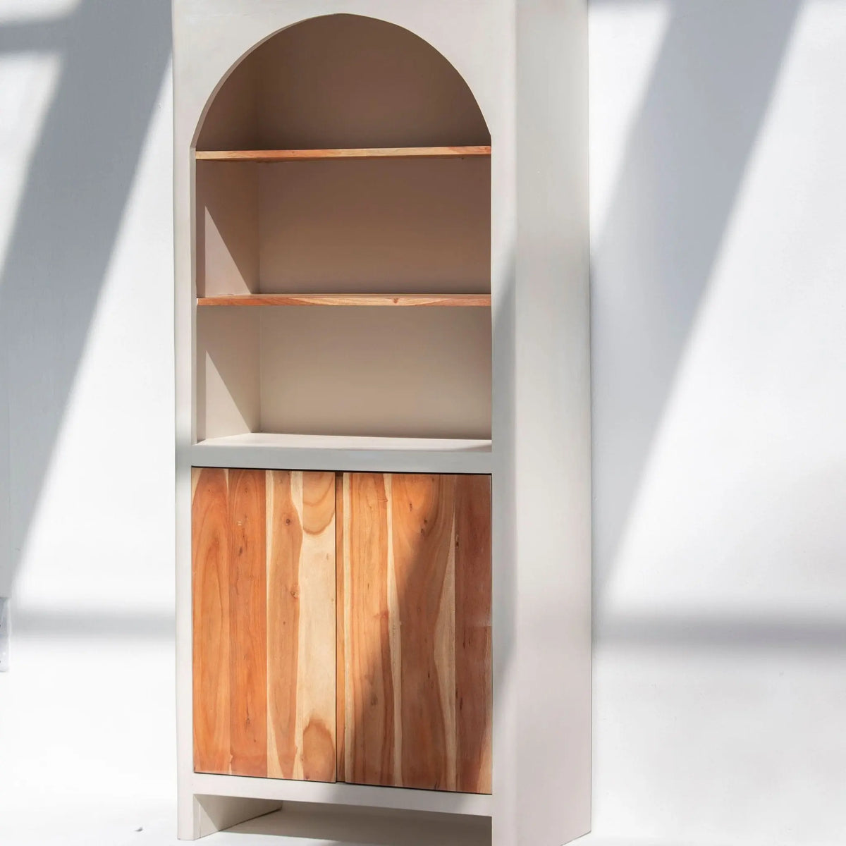 Natura Curve Wooden Book shelve - Art and craft furniture