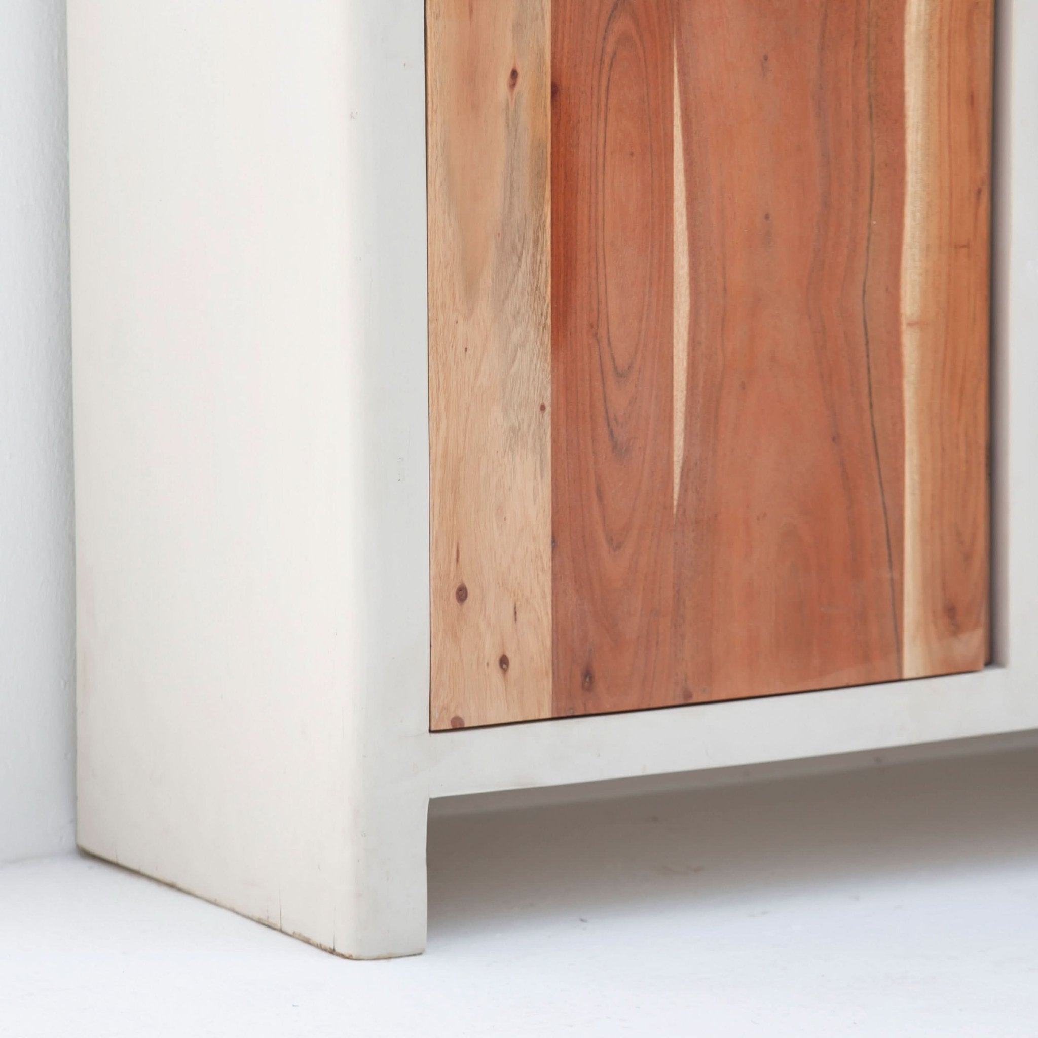 NATURA CURVE WOODEN ONE DOOR SIDEBOARD - Art and craft furniture