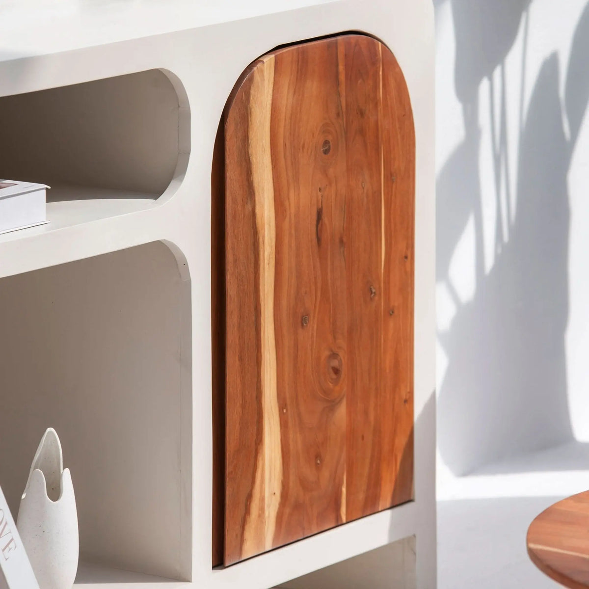 Nature Curve Wooden Two Door Sideboard - Art and craft furniture
