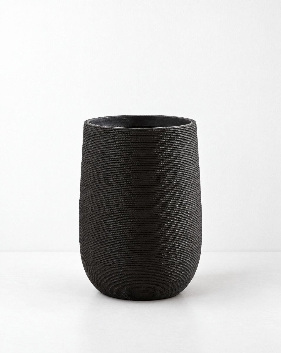 Nero Black Cylinder Planter - Art and craft furniture