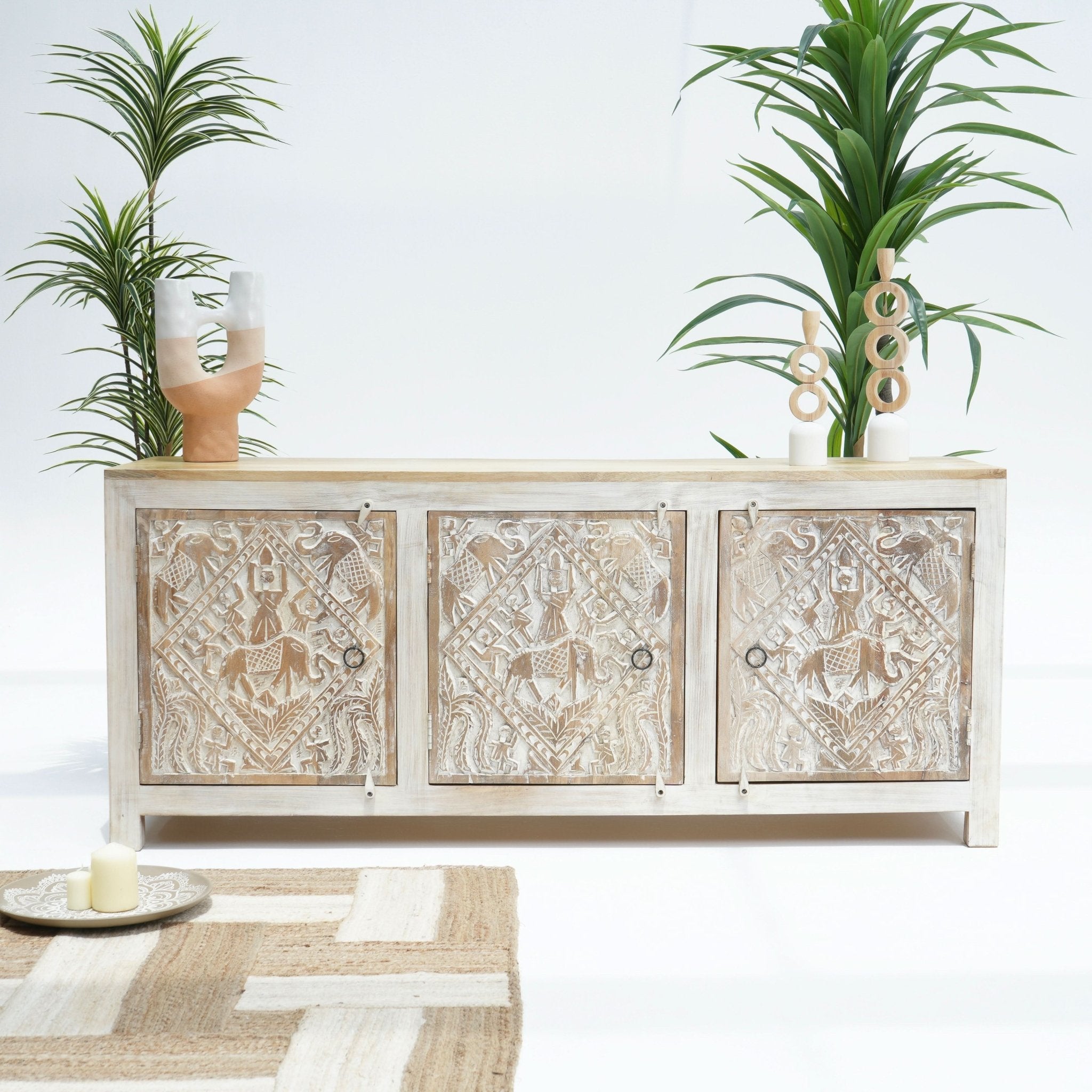 NEW-ART THREE DOOR SIDEBOARD - Art and craft furniture