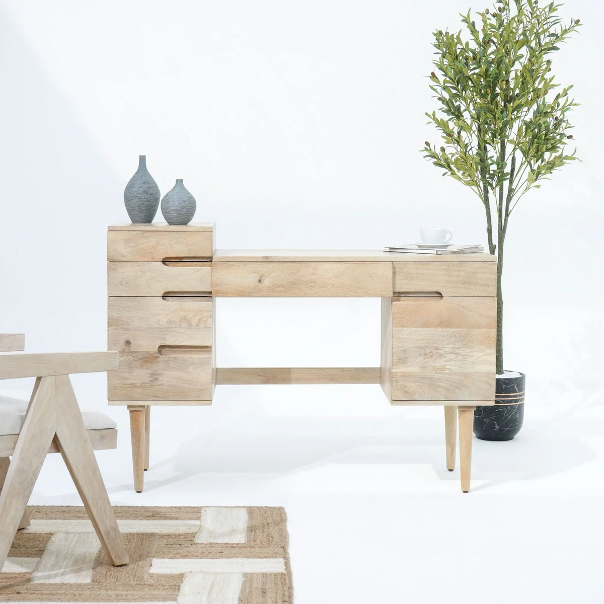 Nexus Mango Wood Study Desk - Art and craft furniture