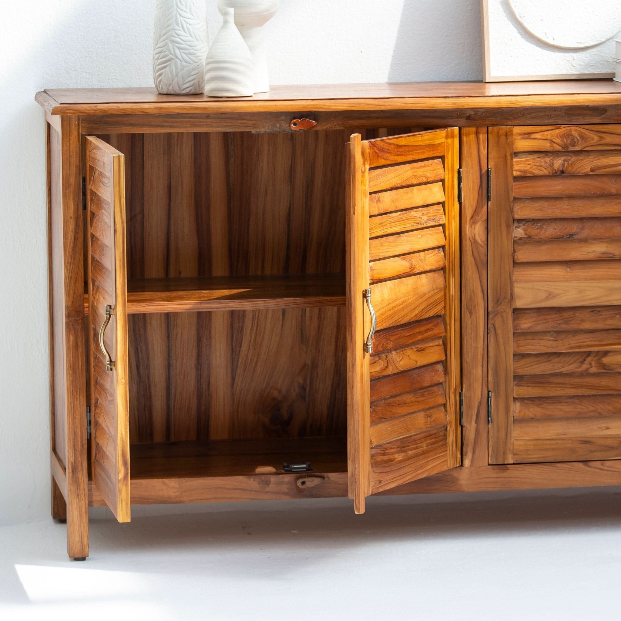 NOBLE WOODEN FOUR DOOR SIDEBOARD - Art and craft furniture