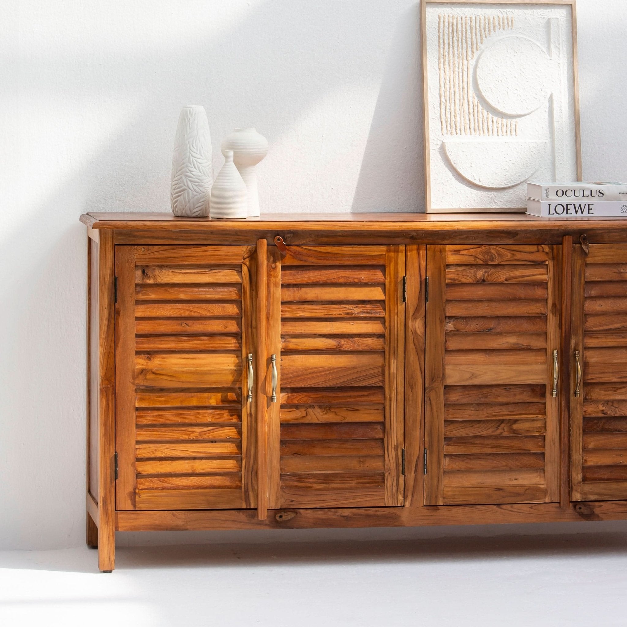 NOBLE WOODEN FOUR DOOR SIDEBOARD - Art and craft furniture