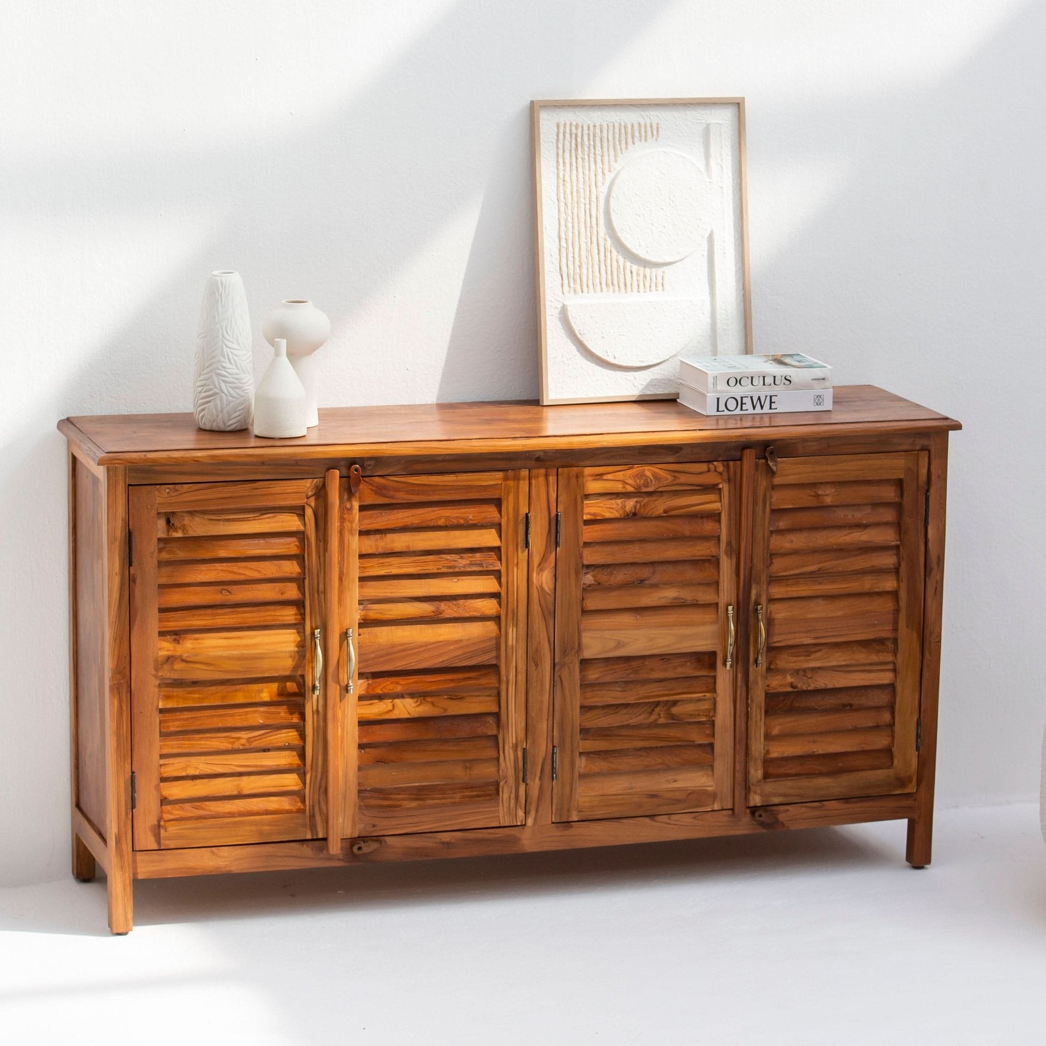NOBLE WOODEN FOUR DOOR SIDEBOARD - Art and craft furniture