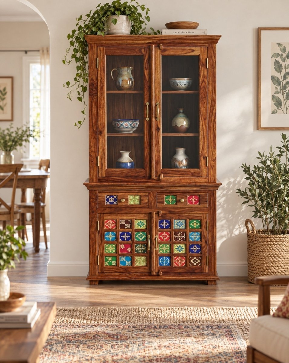 Norvessa Tile Two Part Cabinet - Art and craft furniture
