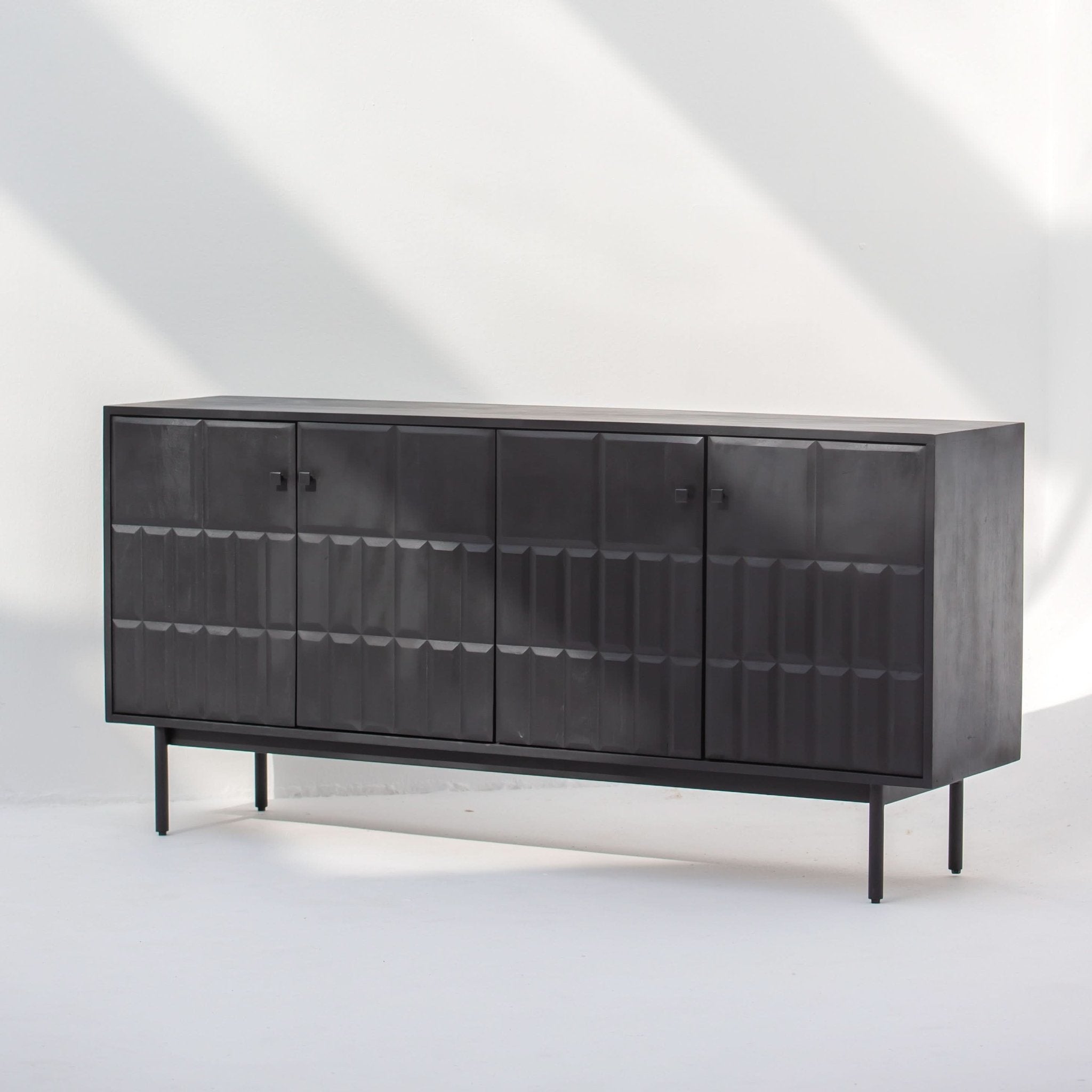 NUVOR WOODEN FOUR DOOR SIDEBOARD - Art and craft furniture