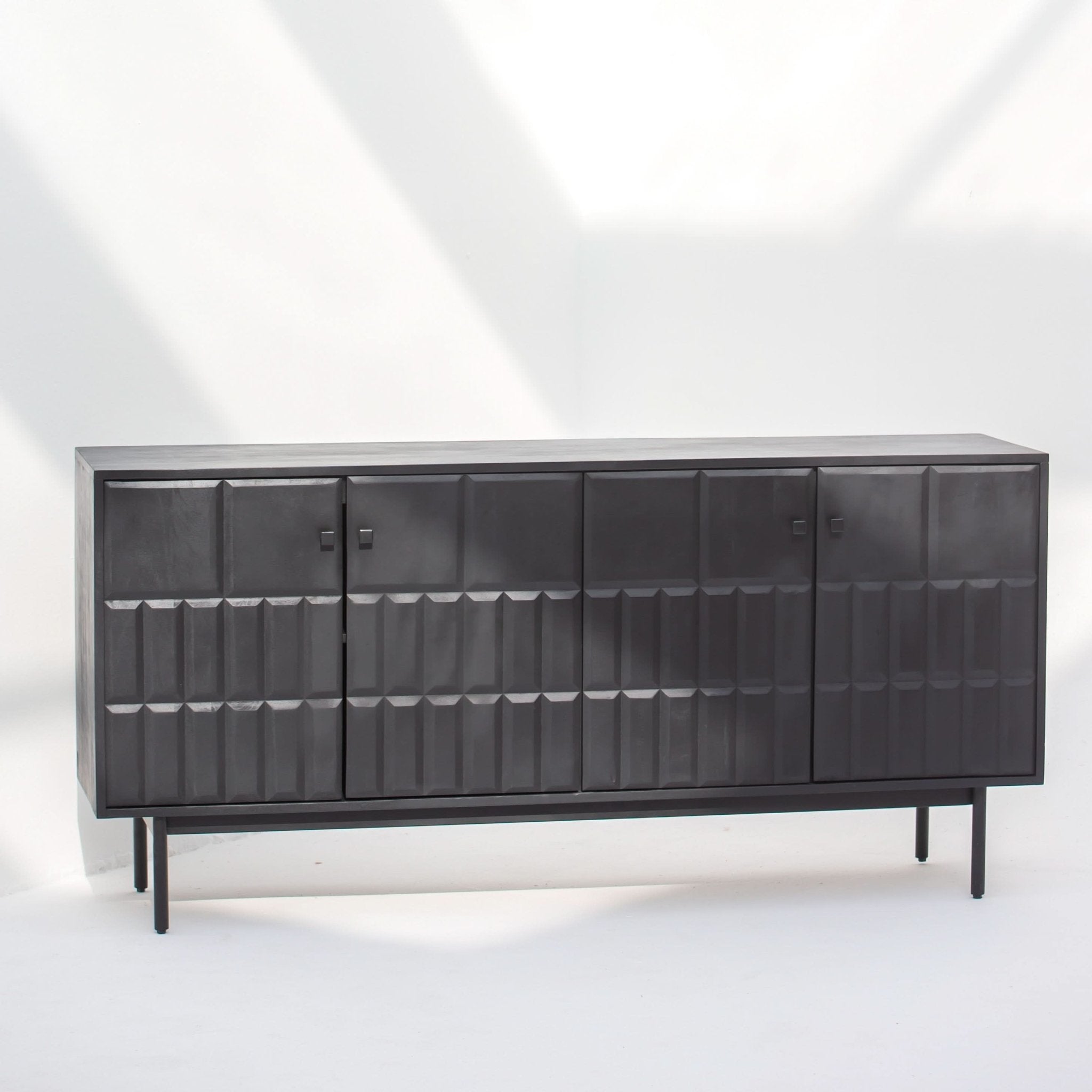 NUVOR WOODEN FOUR DOOR SIDEBOARD - Art and craft furniture