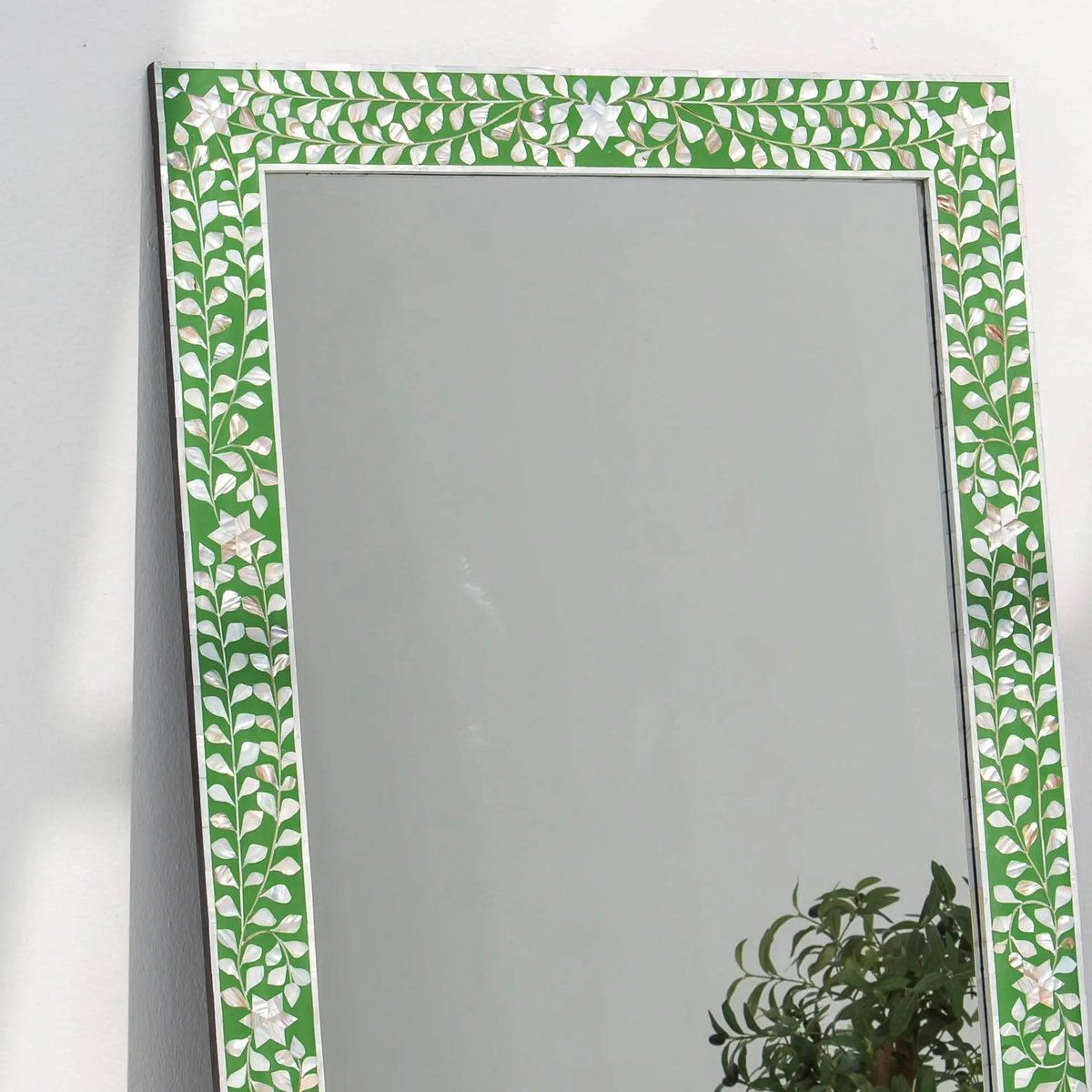 Ocean Green Mother Of Pearl Frame Mirror - Art and craft furniture