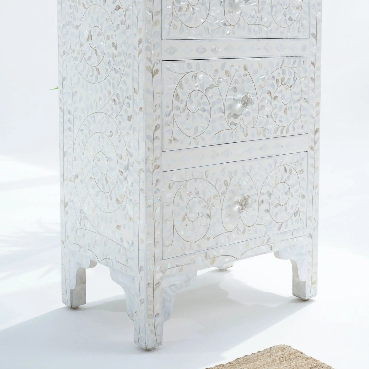 Ocean Pearl Single Mother Of Pearl Chest of Drawchest - Art and craft furniture