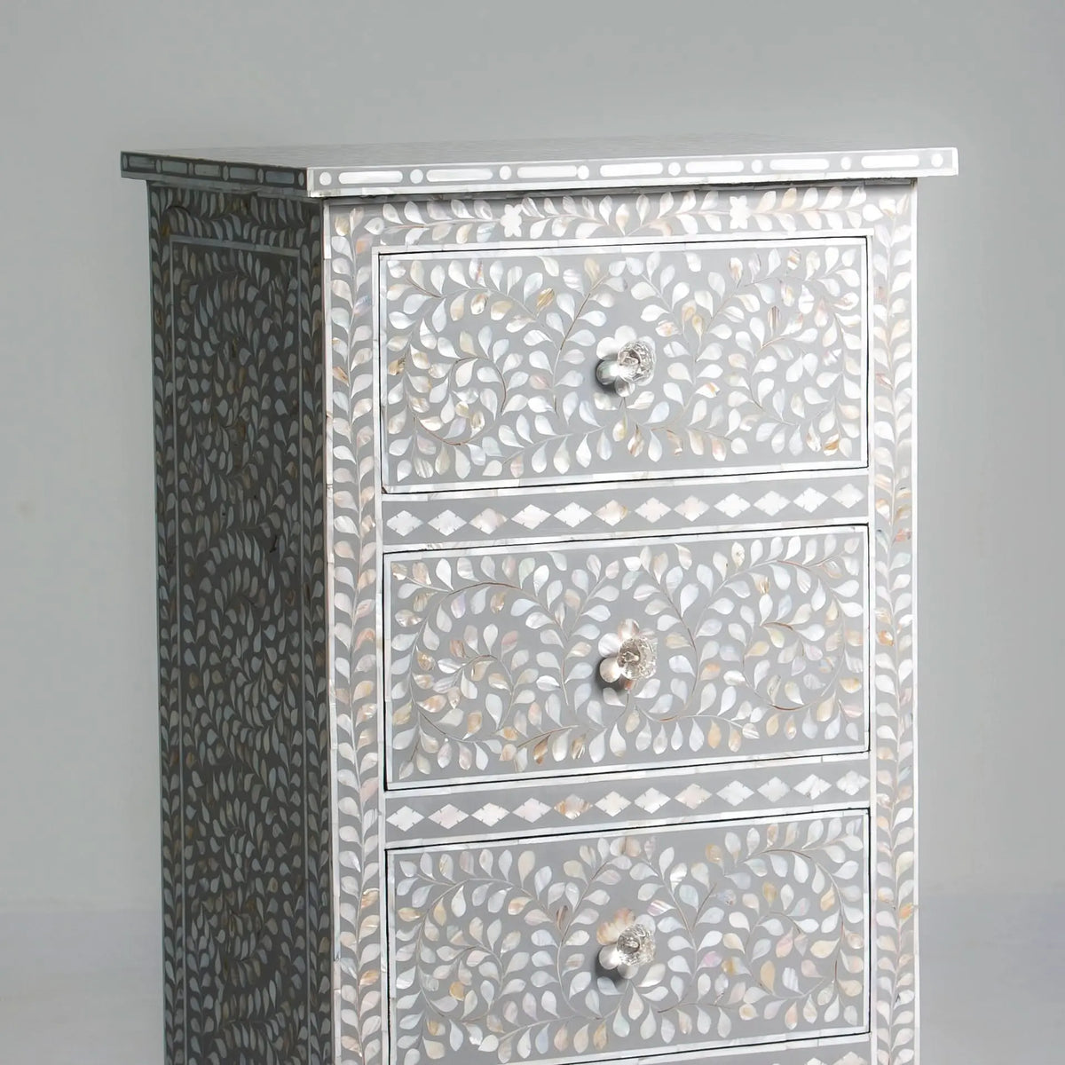 Ocean Pearl Single Mother Of Pearl Chest of Drawchest - Art and craft furniture
