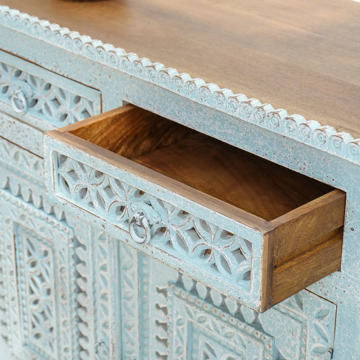 Orleans Four Door Drawer Sideboard - Art and craft furniture