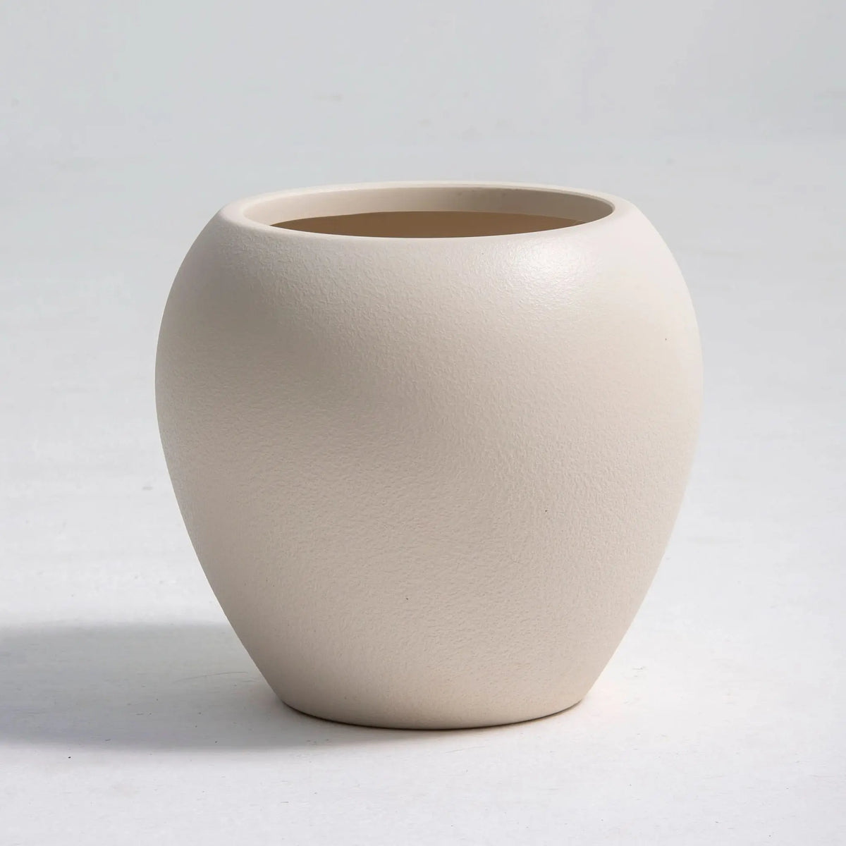 Orlia Half Oval White Planter - Art and craft furniture