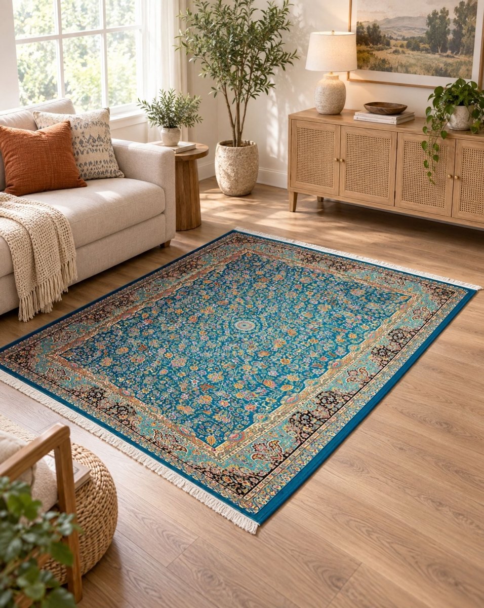Pari Qom Blue Carpet - Art and craft furniture