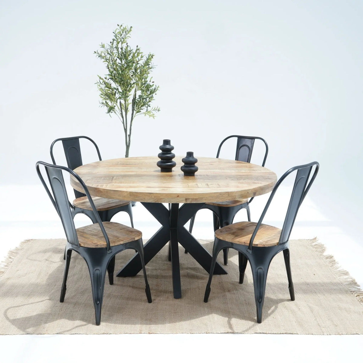 Parisian Elegance Round Dining Table - Art and craft furniture