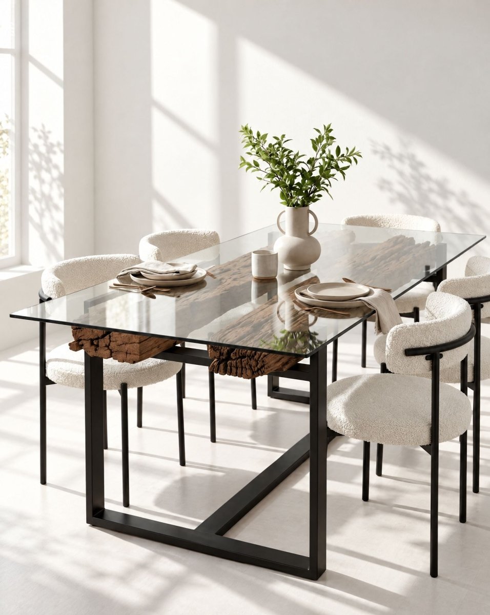 Railway Antique Log Dining Table - Art and craft furniture