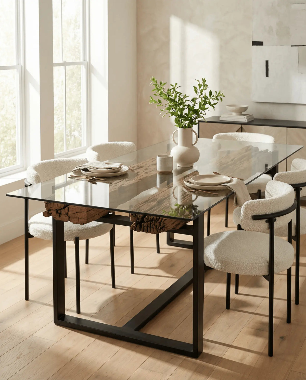 Railway Antique Log Dining Table - Art and craft furniture