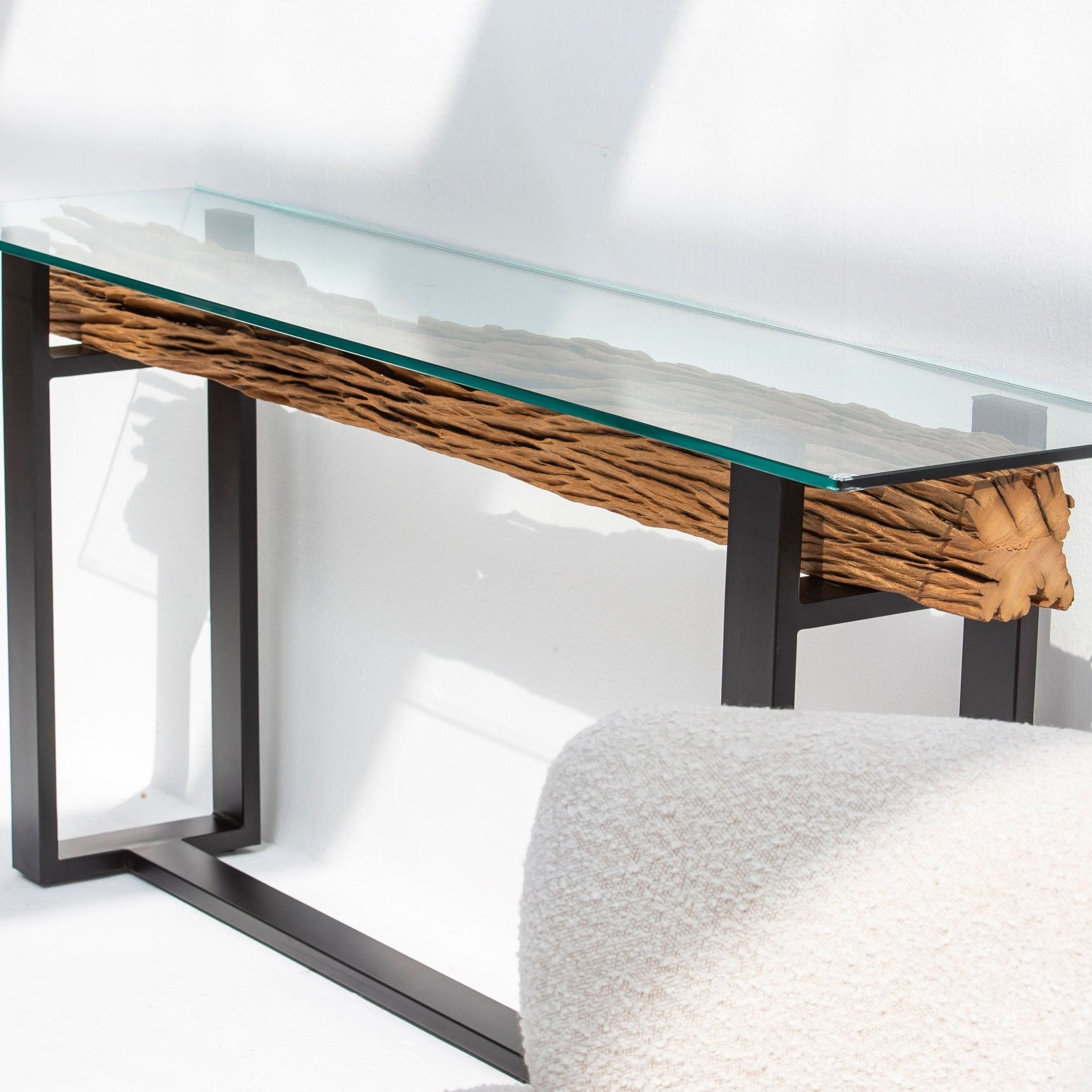RAILWAY LOG CONSOLE TABLE - Art and craft furniture