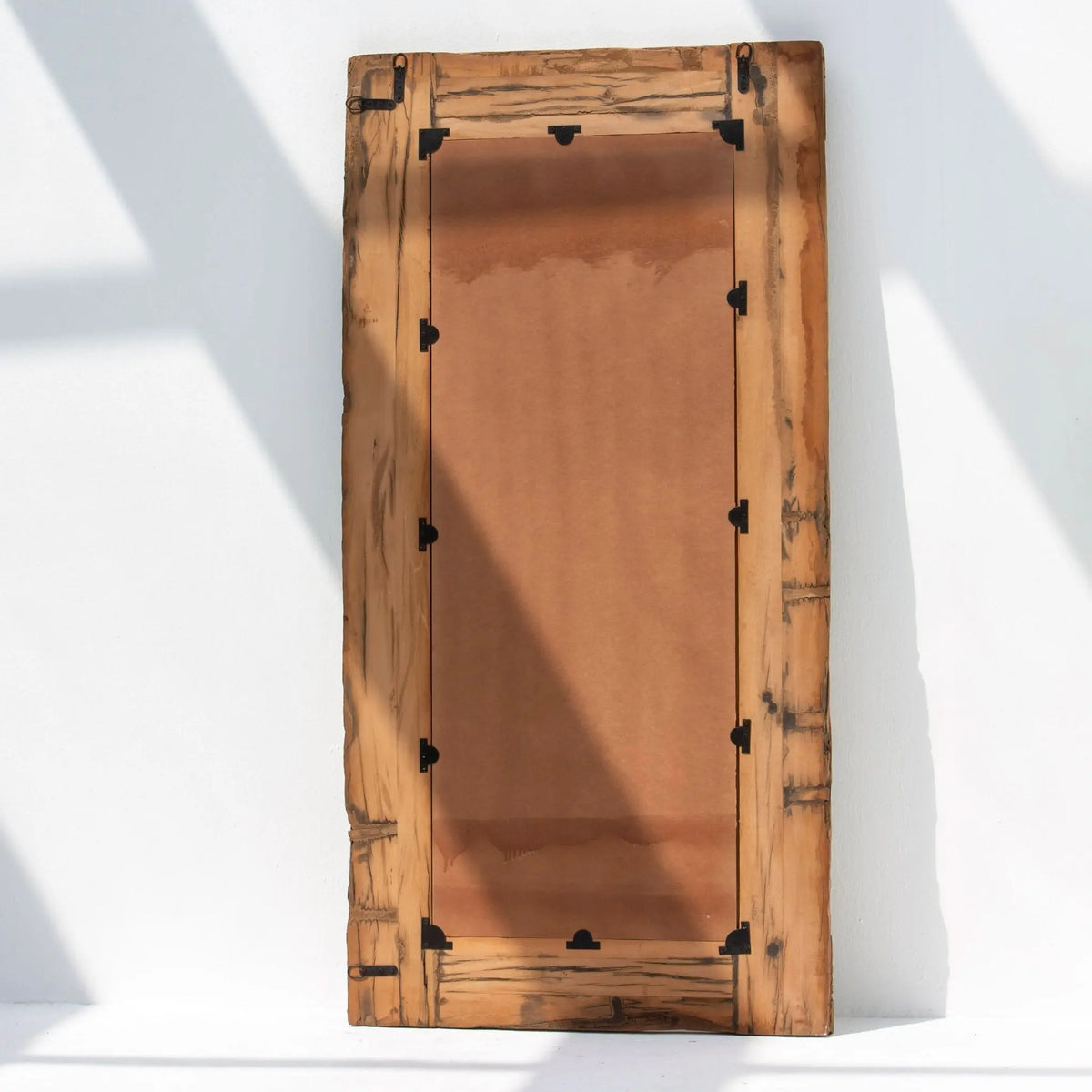 Railway Wood Antique Frame Mirror - Art and craft furniture