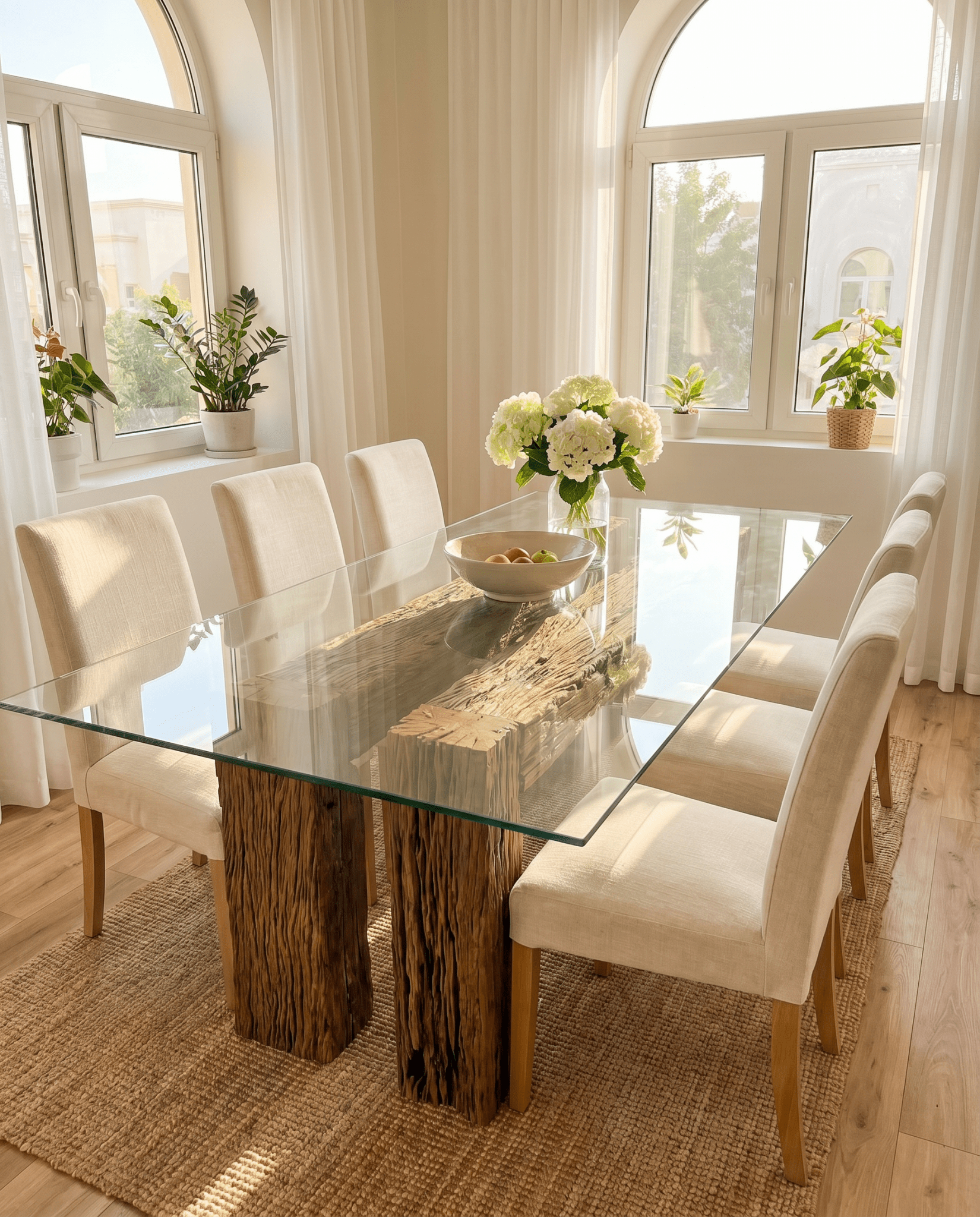 RAILWAY WOOD LOG DINNING TABLE - Art and craft furniture