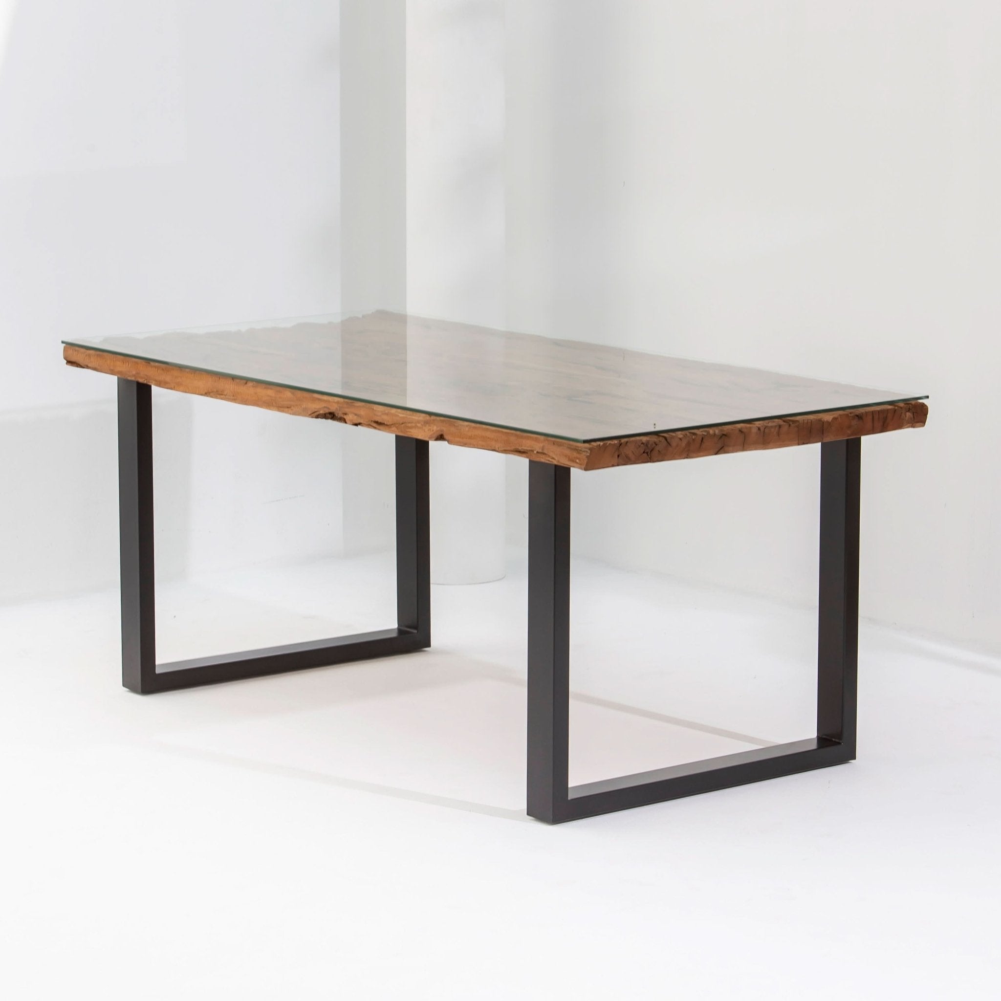 RAILWAY WOOD U LEG DINING TABLE - Art and craft furniture