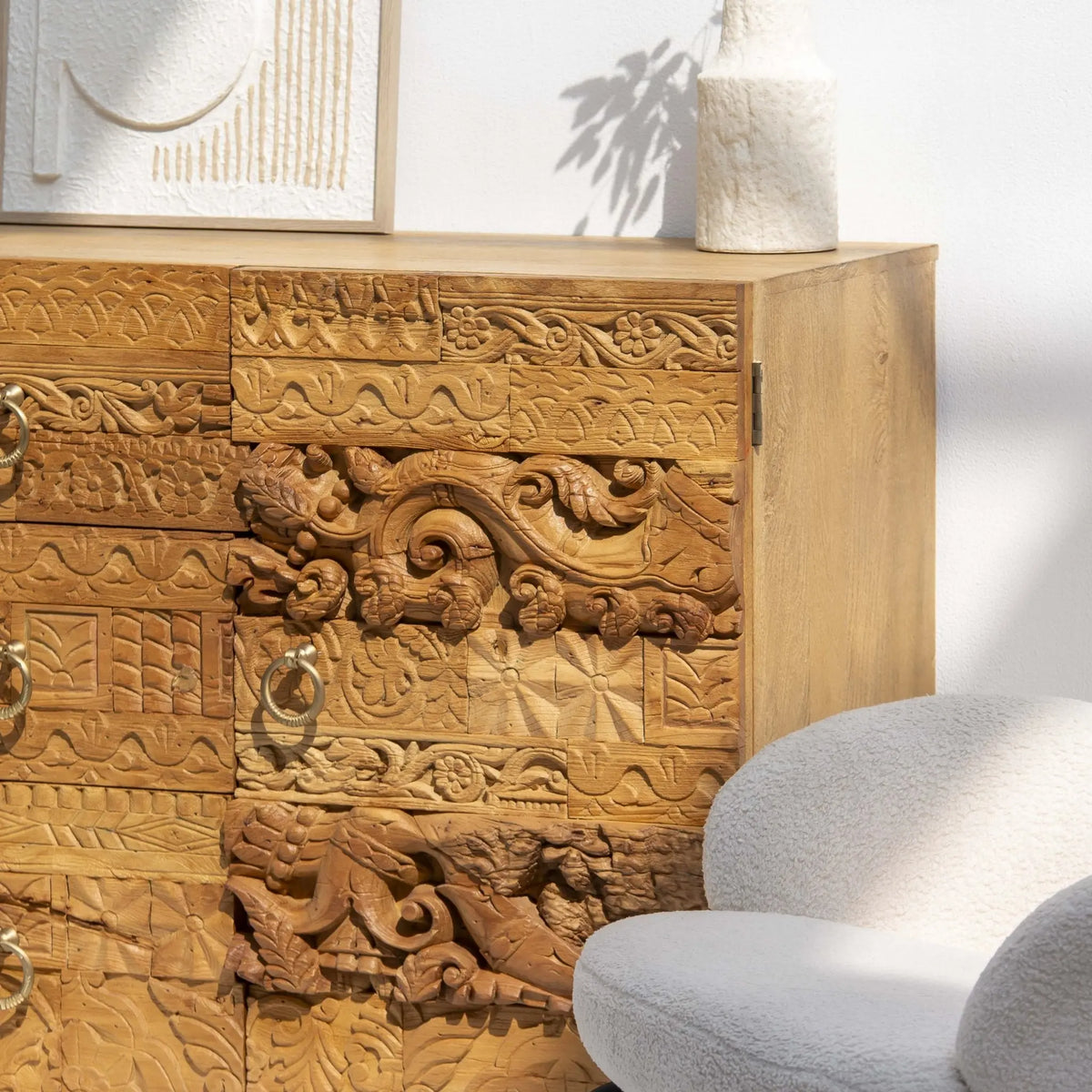 Rajwada Wooden Sideboard - Art and craft furniture