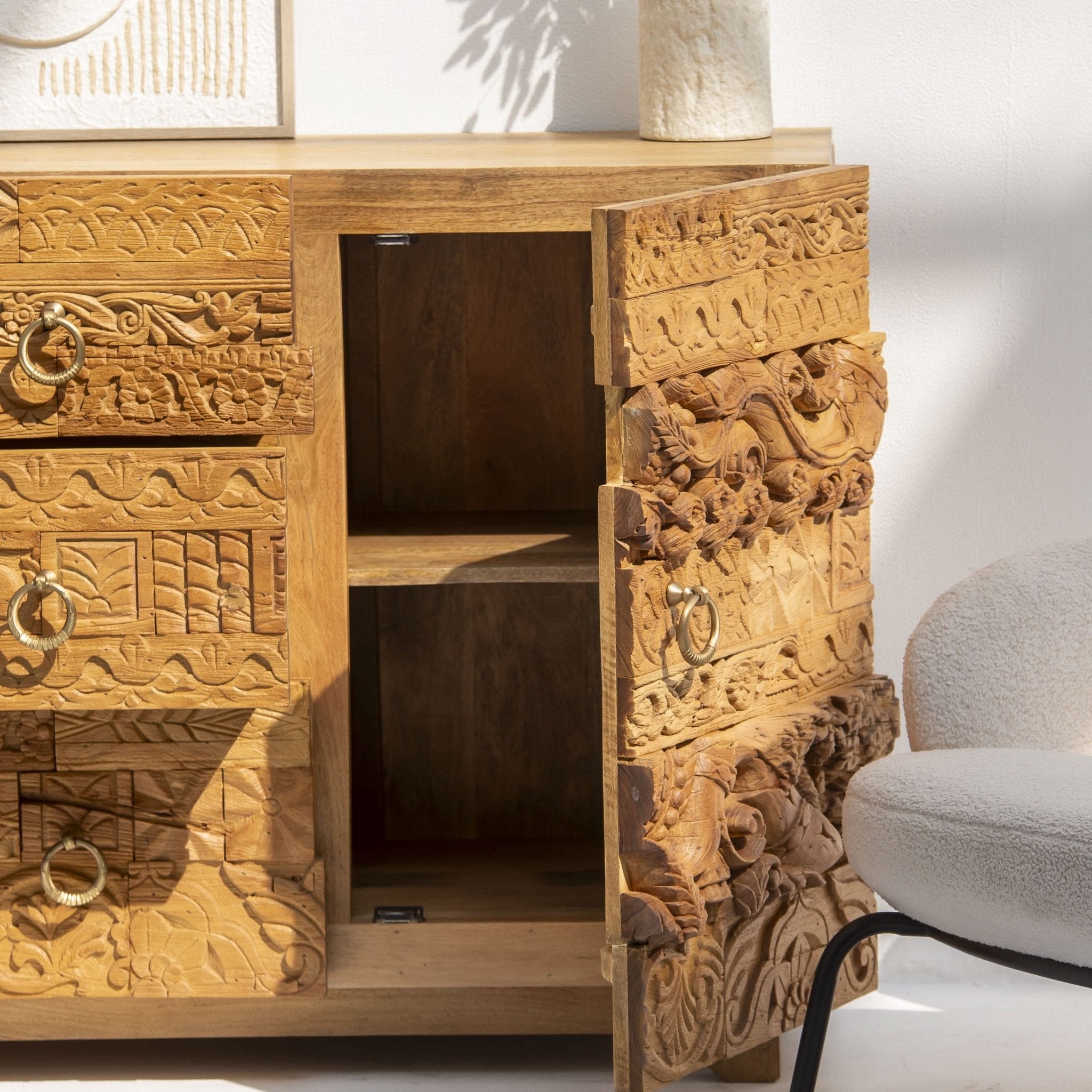 RAJWADA WOODEN SIDEBOARD - Art and craft furniture