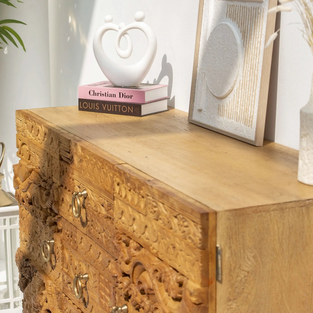 Rajwada Two Door Wooden Sideboard - Art and craft furniture