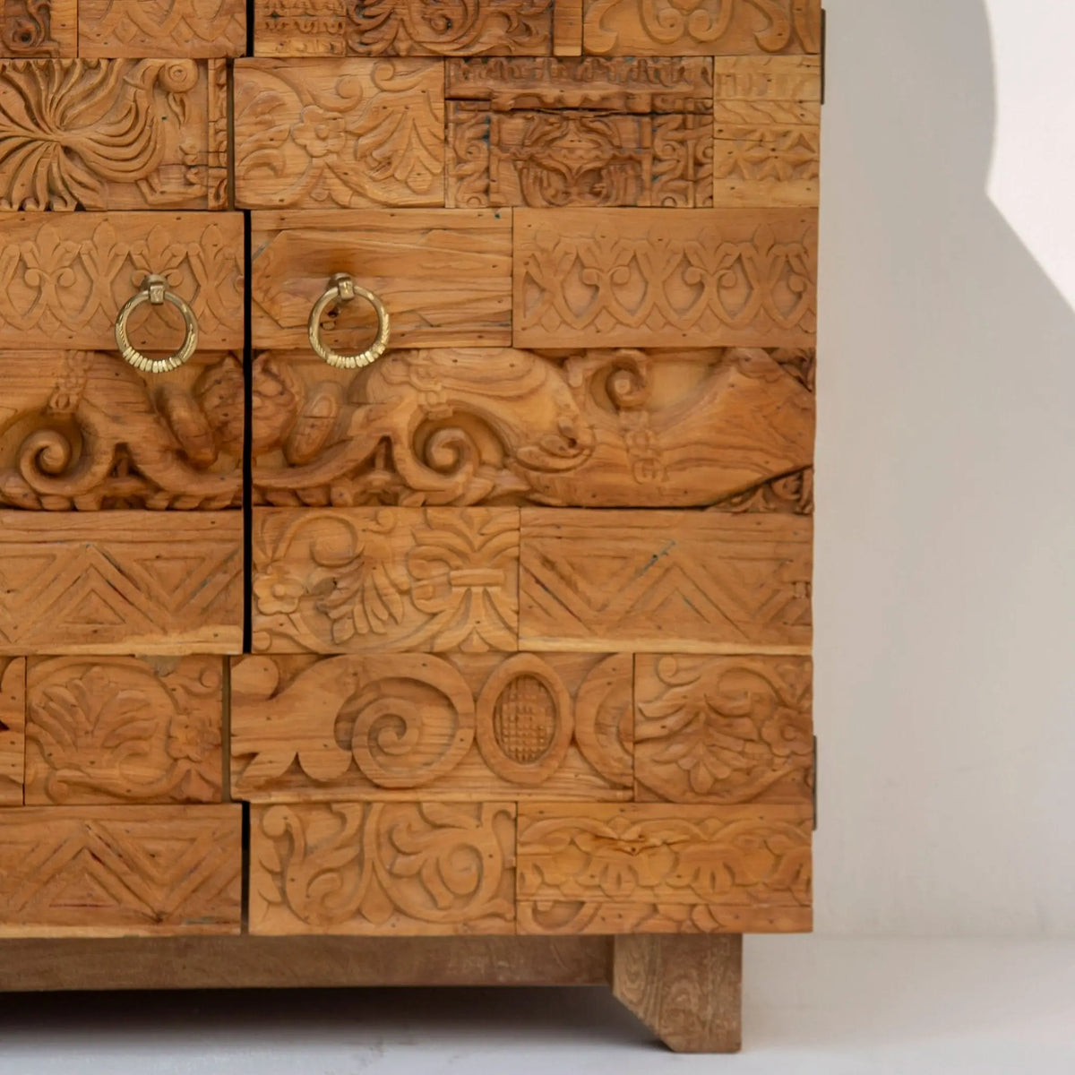 Rajwada Two Door Wooden Sideboard - Art and craft furniture