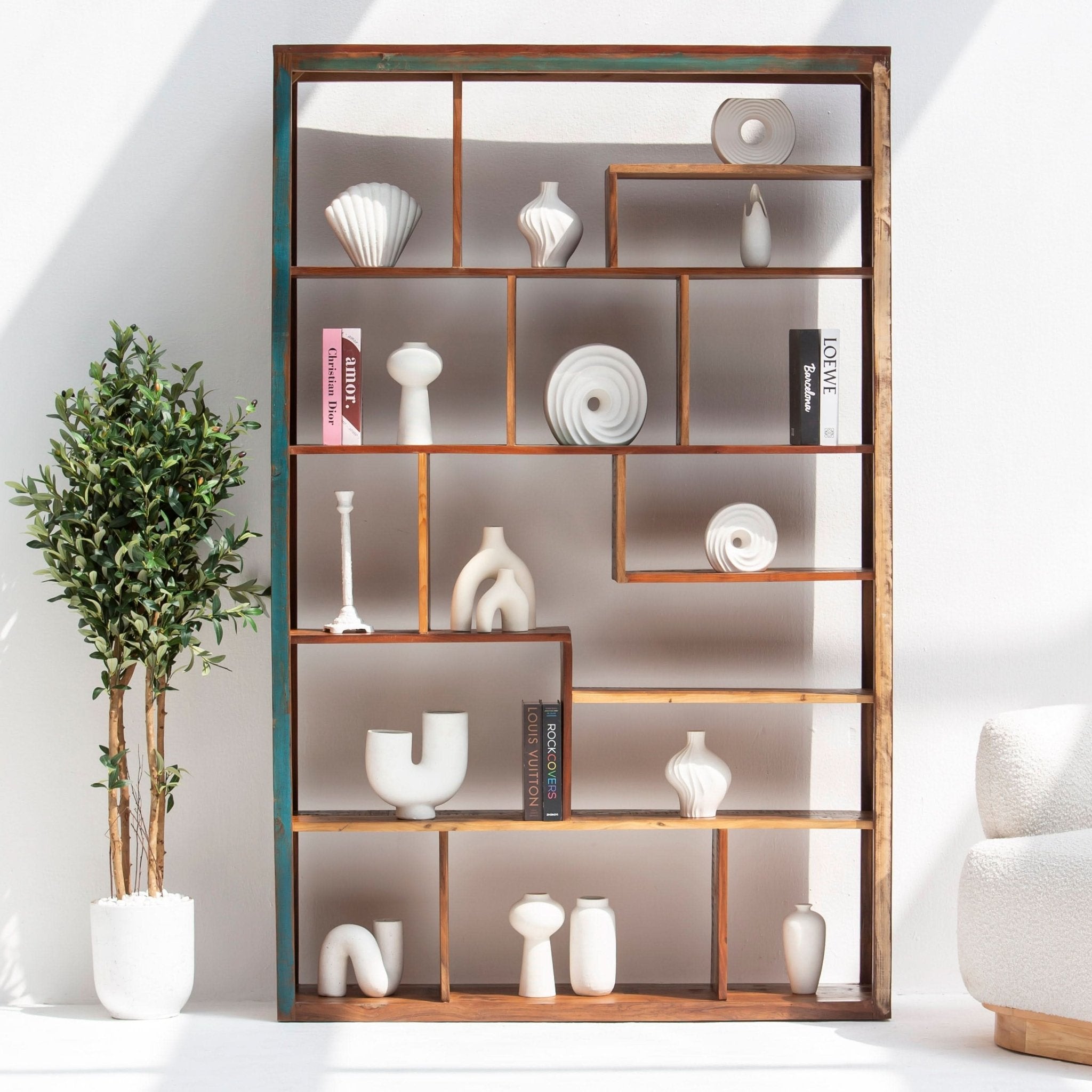 RECYCLE WOODEN BOOKSHELF - Art and craft furniture