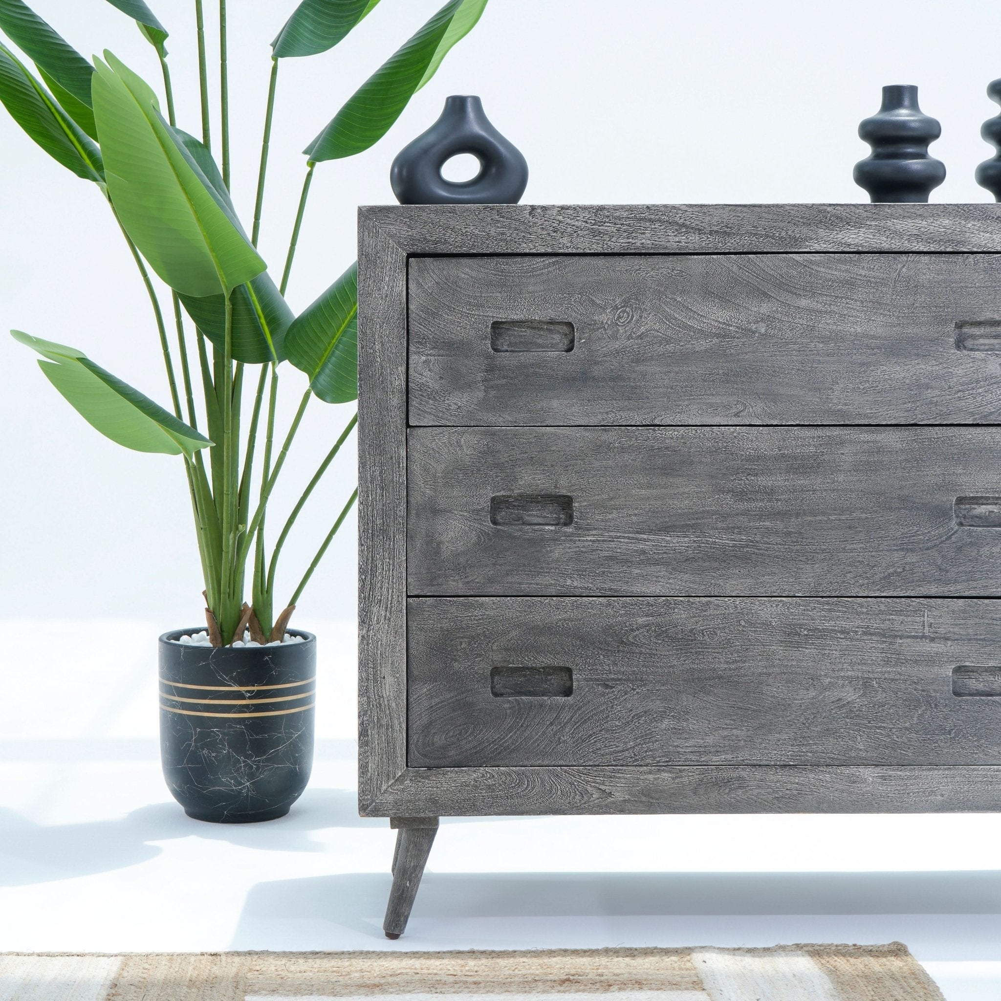 REFINED ACACIA CHEST OF DRAWERS - Art and craft furniture