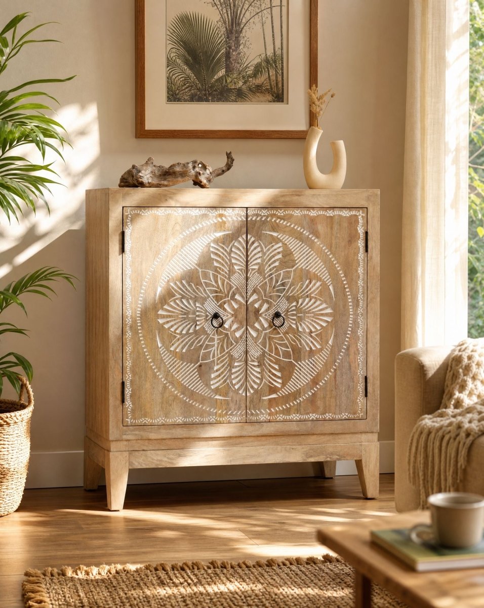 Reflections Carved Sideboard - Art and craft furniture