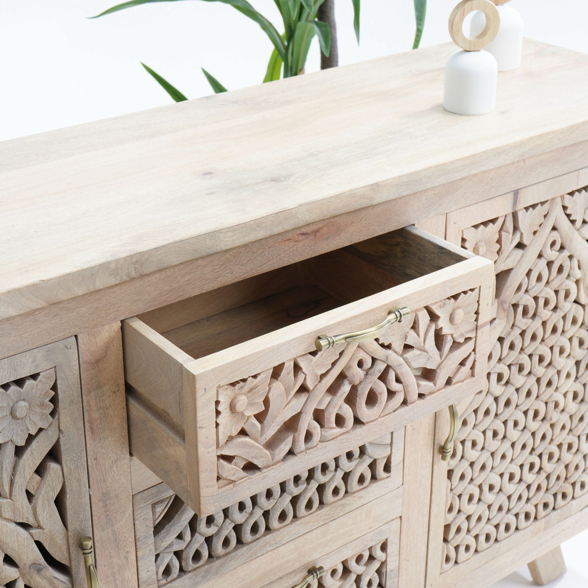 REGAL TWO DOOR THREE DRAWER SIDEBOARD - Art and craft furniture