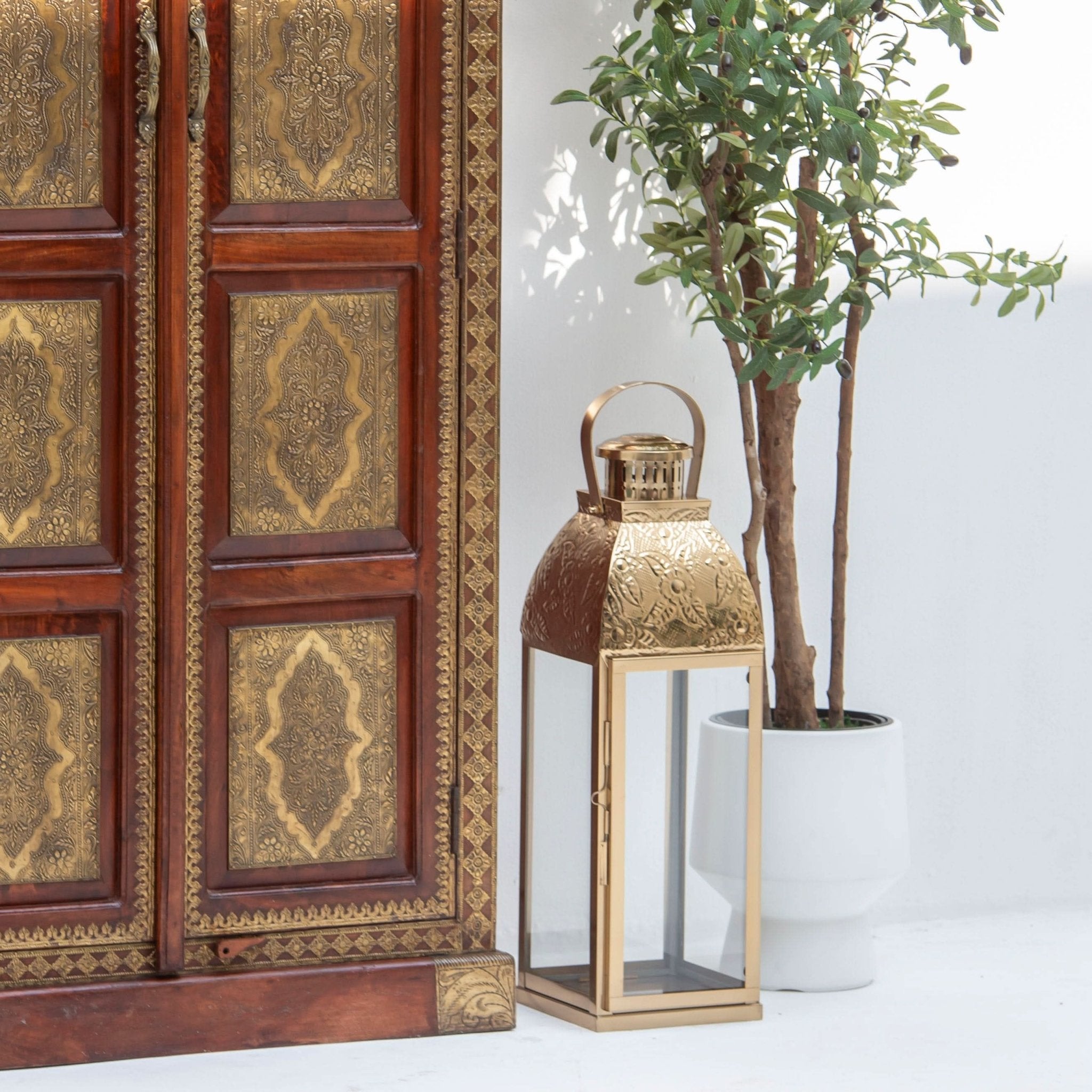 RICHMOND BRASS TWO DOOR CABINET - Art and craft furniture