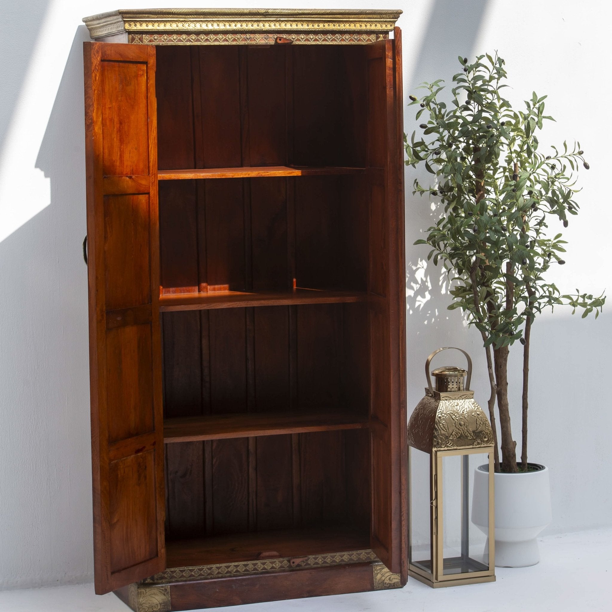 RICHMOND BRASS TWO DOOR CABINET - Art and craft furniture