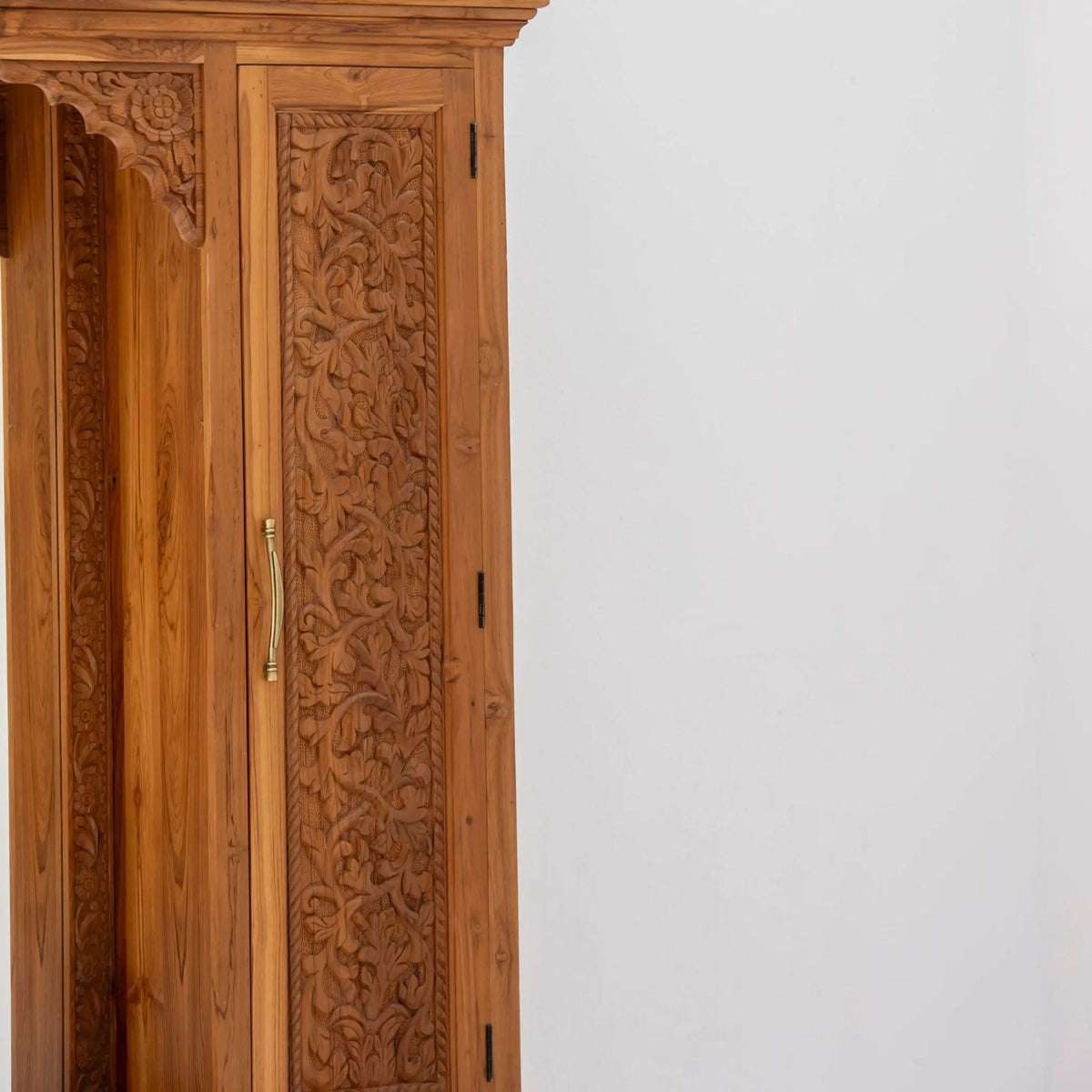 Royal Teak Wood Dressing Cabinet - Art and craft furniture