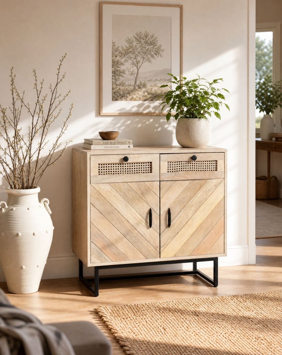 Rustic Harmony 2 Door & 2 Drawer Sideboard - Art and craft furniture
