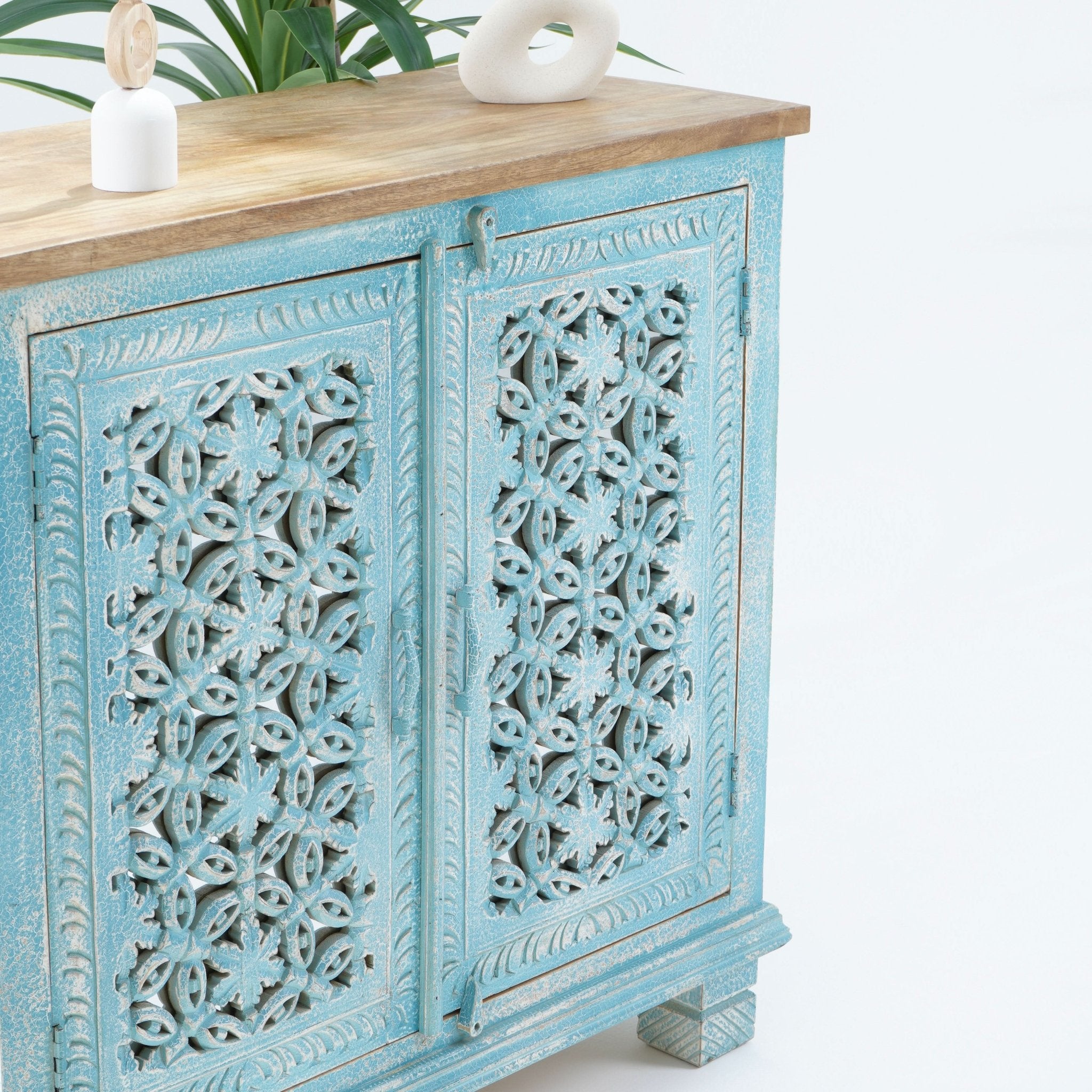 RUSTICA WOODEN TWO DOOR SIDEBOARD - Art and craft furniture