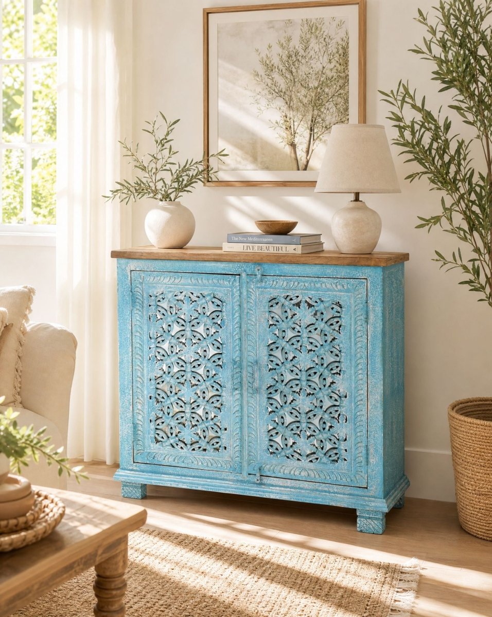 Rustica Wooden Two Door Sideboard - Art and craft furniture