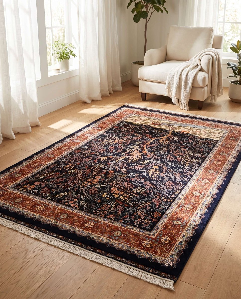 Shabnam Kerman Blue Carpet - Art and craft furniture