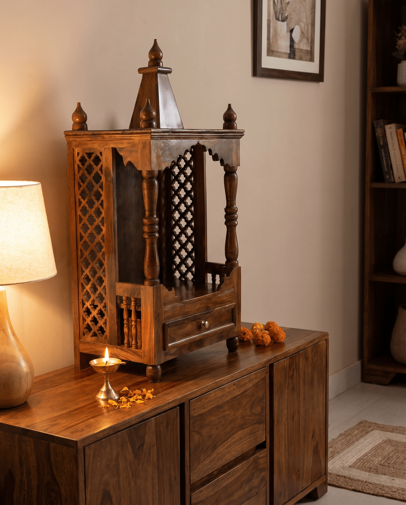 SHEESAM WOOD ONE DRAWER TEMPLE - Art and craft furniture