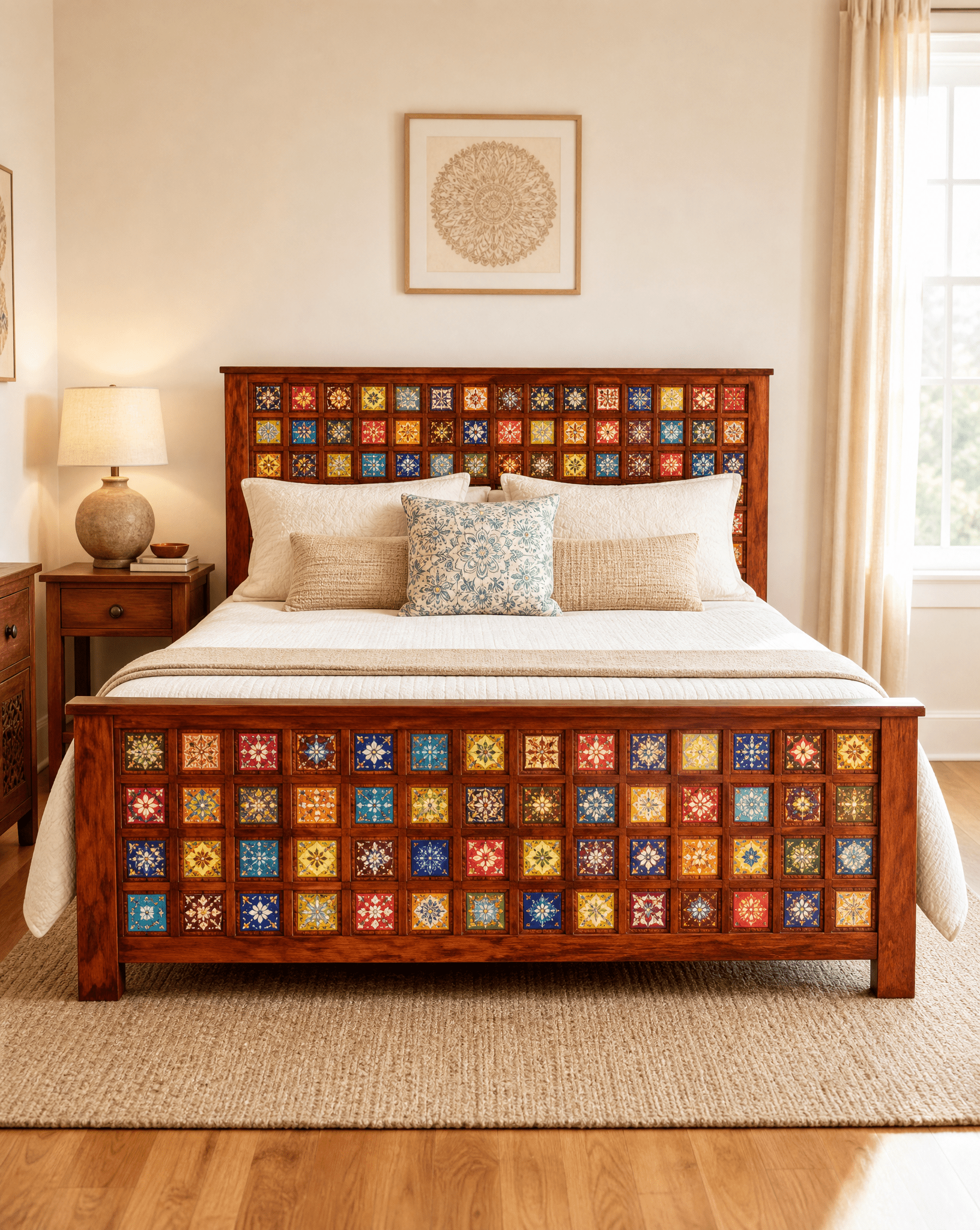 SHESTILE BED TILE SHEESHAM WOOD - Art and craft furniture